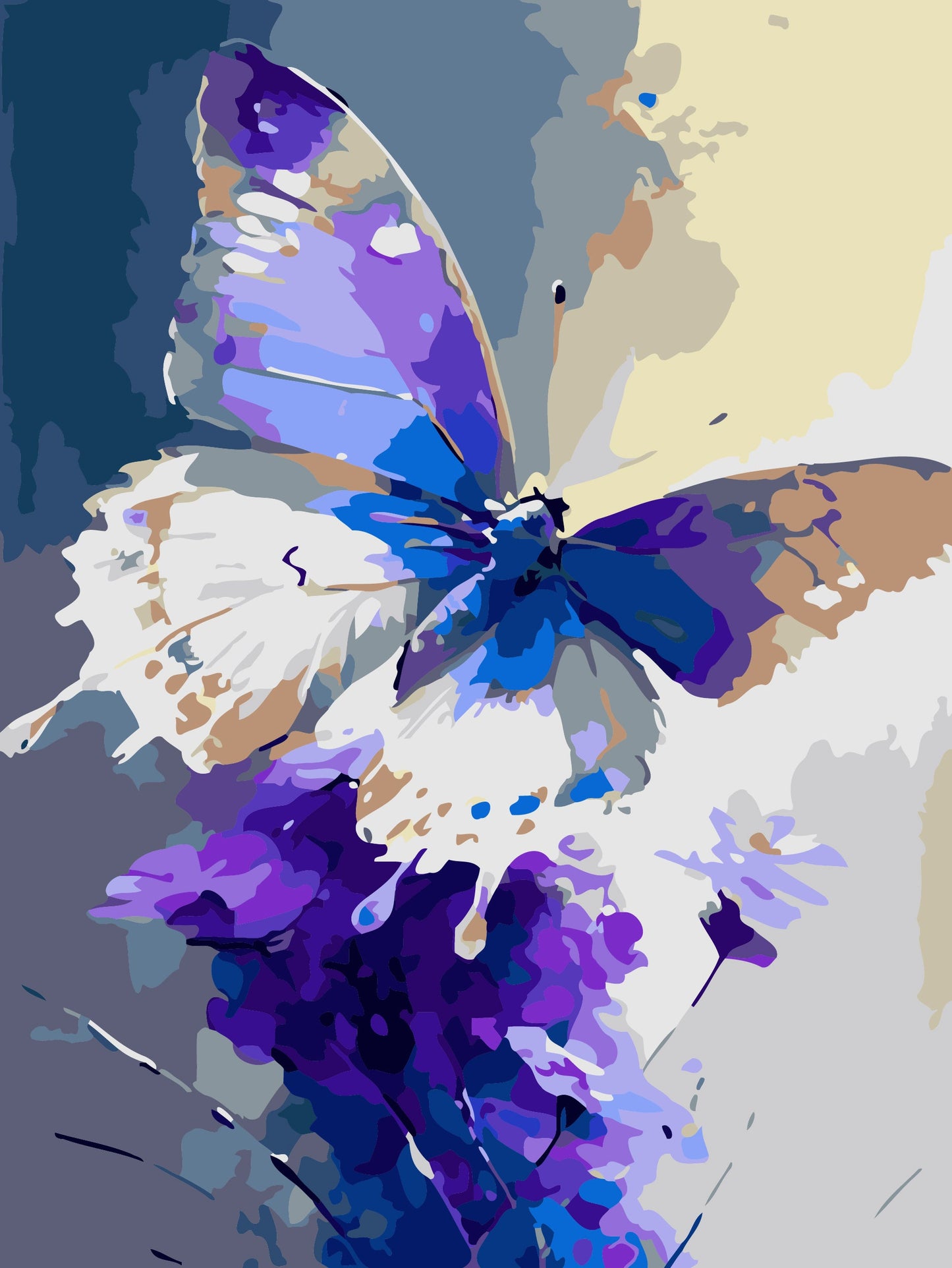 50x70CM - Butterfly DIY 5D full Diamond Painting no frame