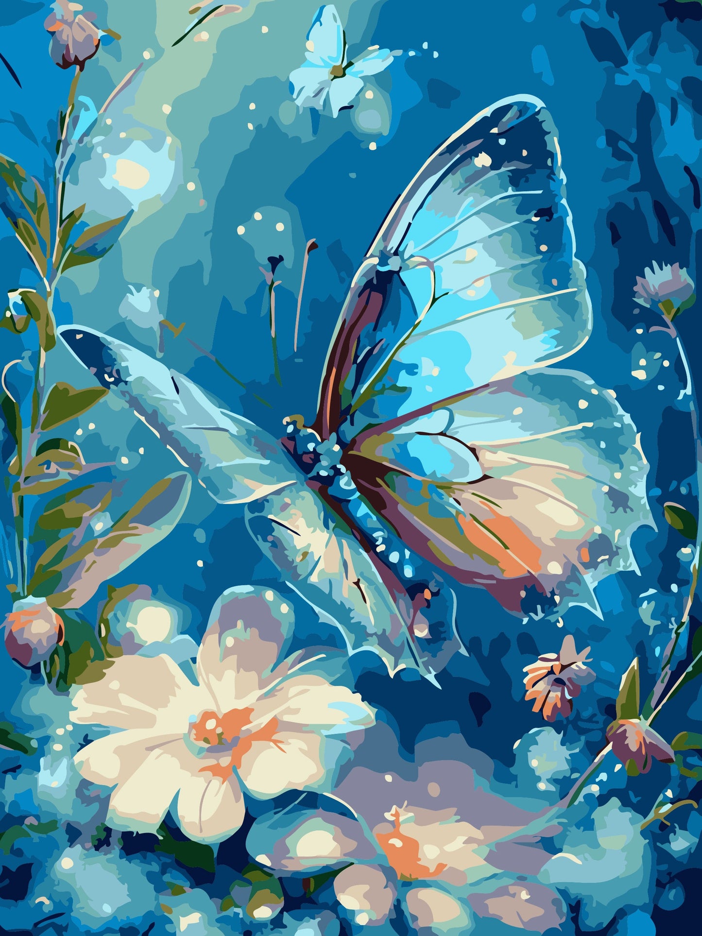 50x70CM - Butterfly DIY 5D full Diamond Painting no frame R9261