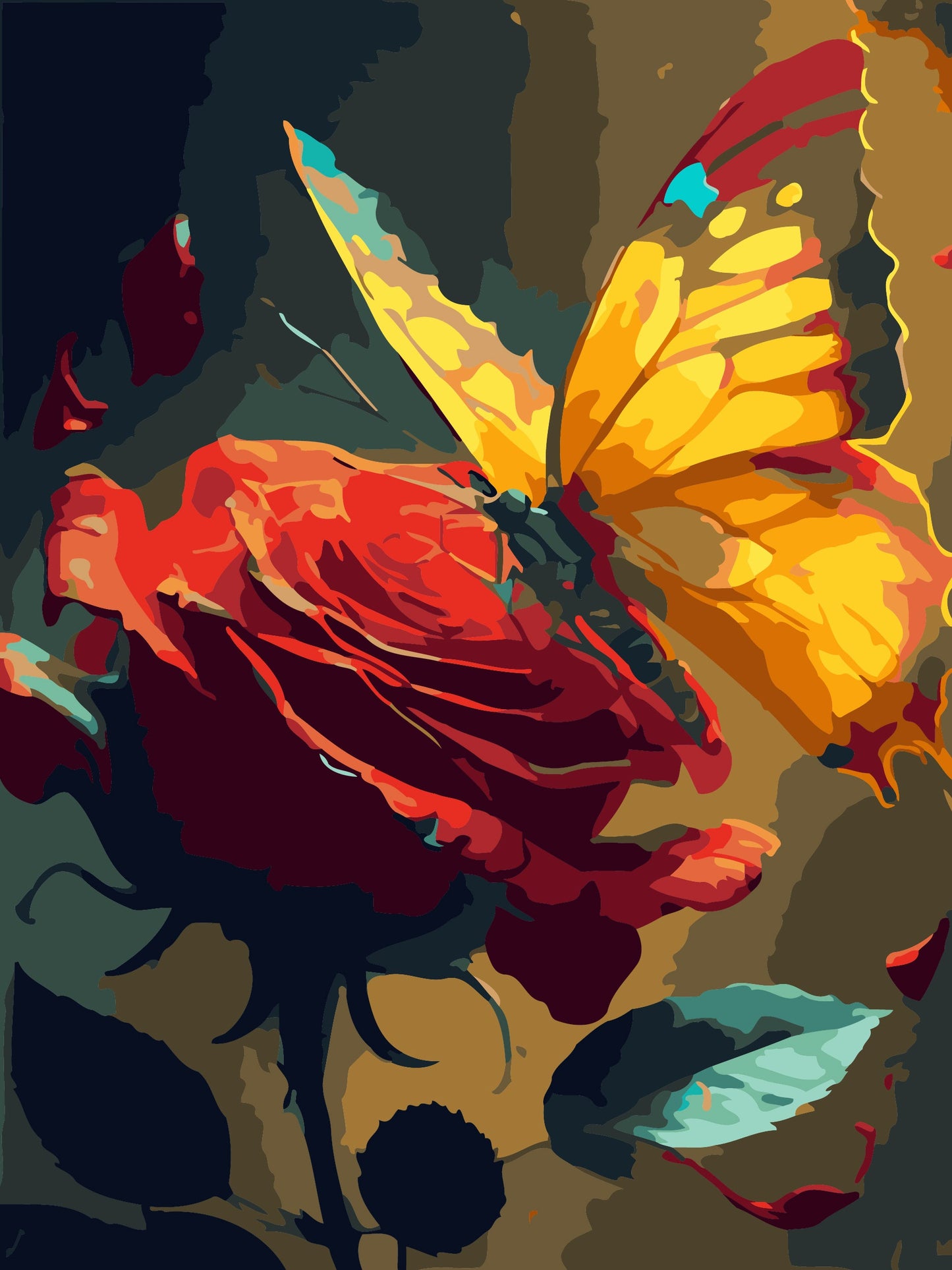 50x70CM - Butterfly DIY 5D full Diamond Painting no frame