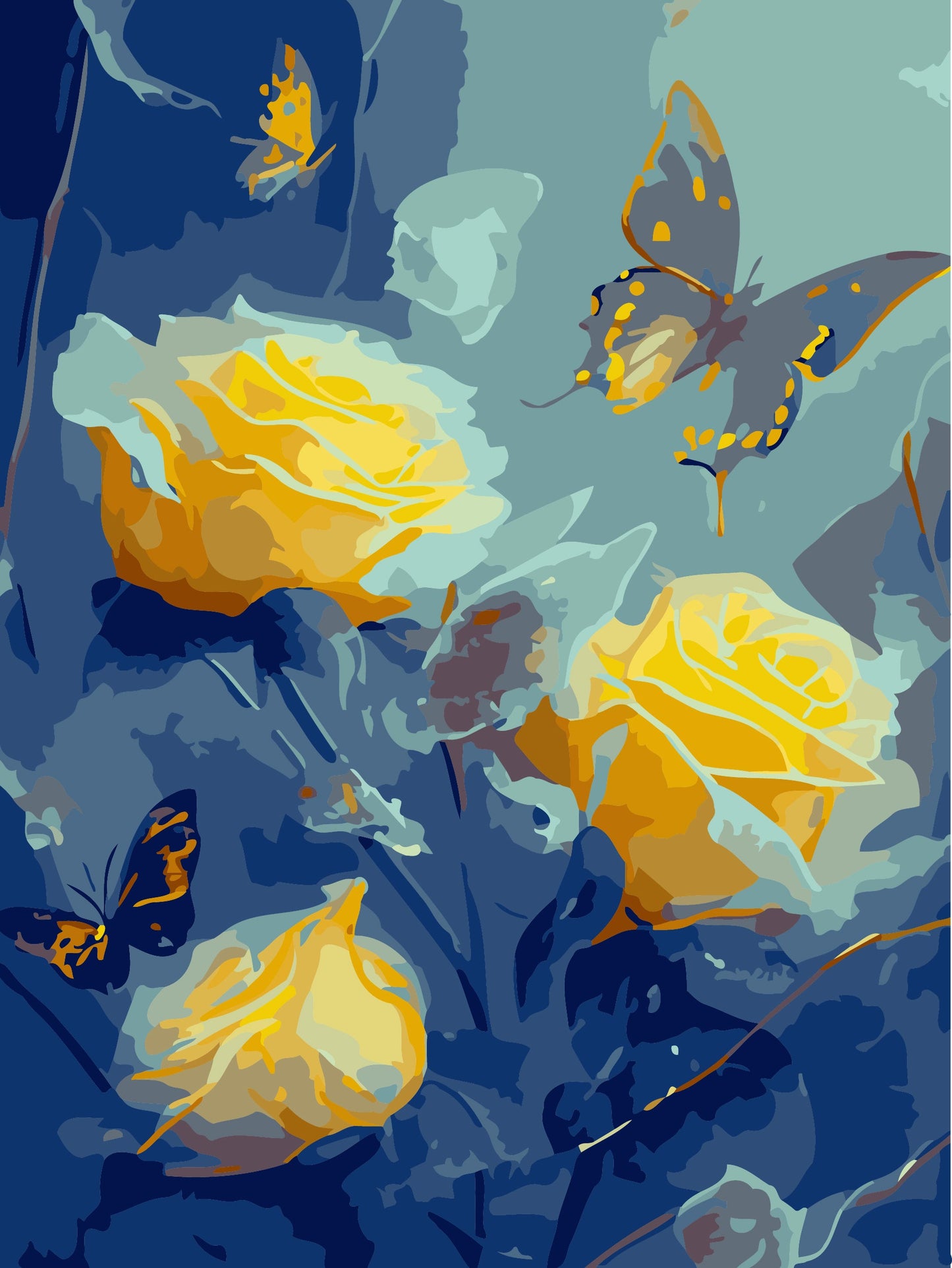 50x70CM - Butterfly DIY 5D full Diamond Painting no frame