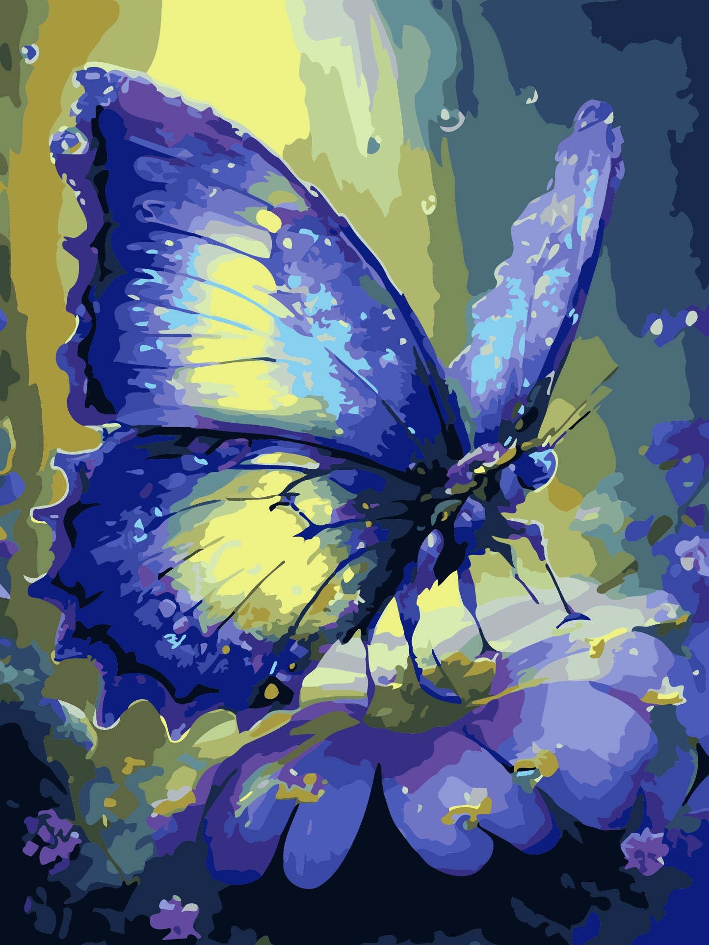 50x70CM - Butterfly DIY 5D full Diamond Painting no frame