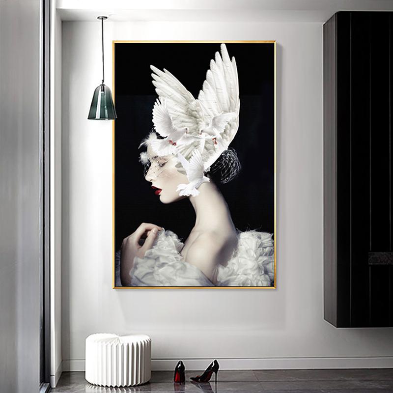 45x65CM-Lady- DIY 5D full Diamond Painting