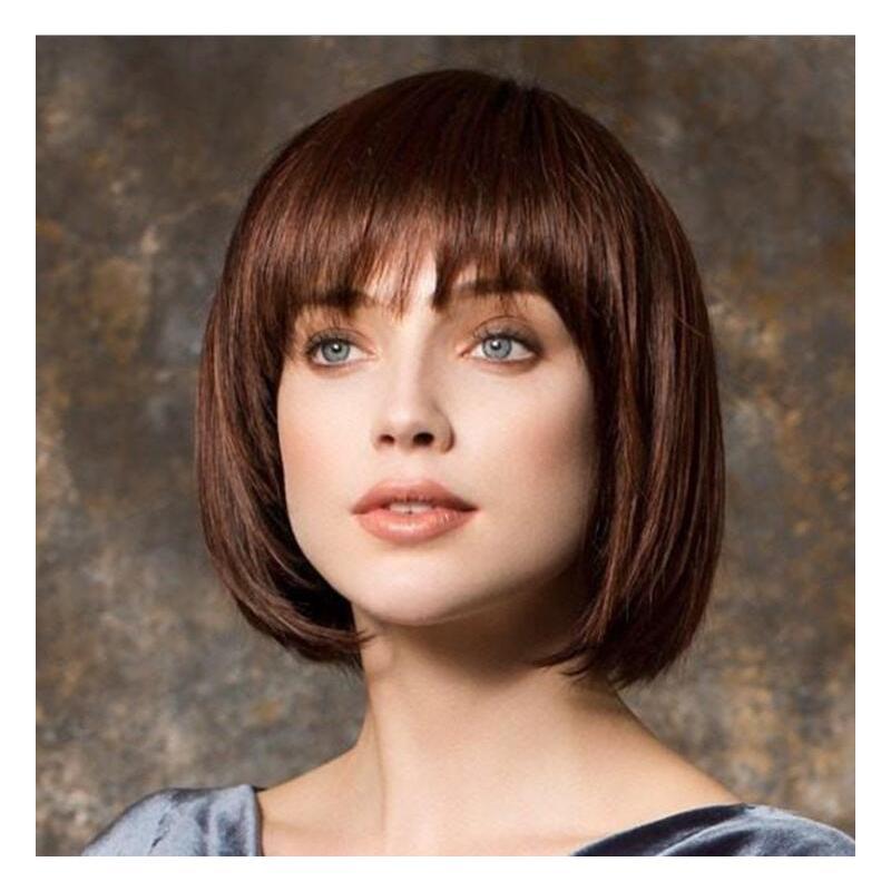 1-Piece New Fashion Air Bangs Short Hair Chemical Fiber Wig Casual Wild Straight Hair