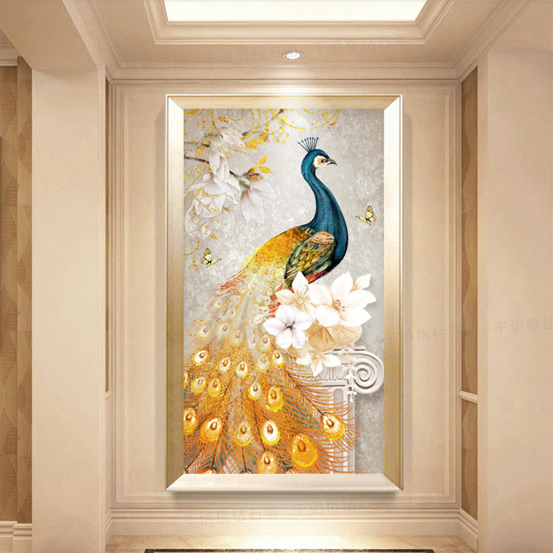 60x110CM - Peacock DIY 5D full Diamond Painting no frame