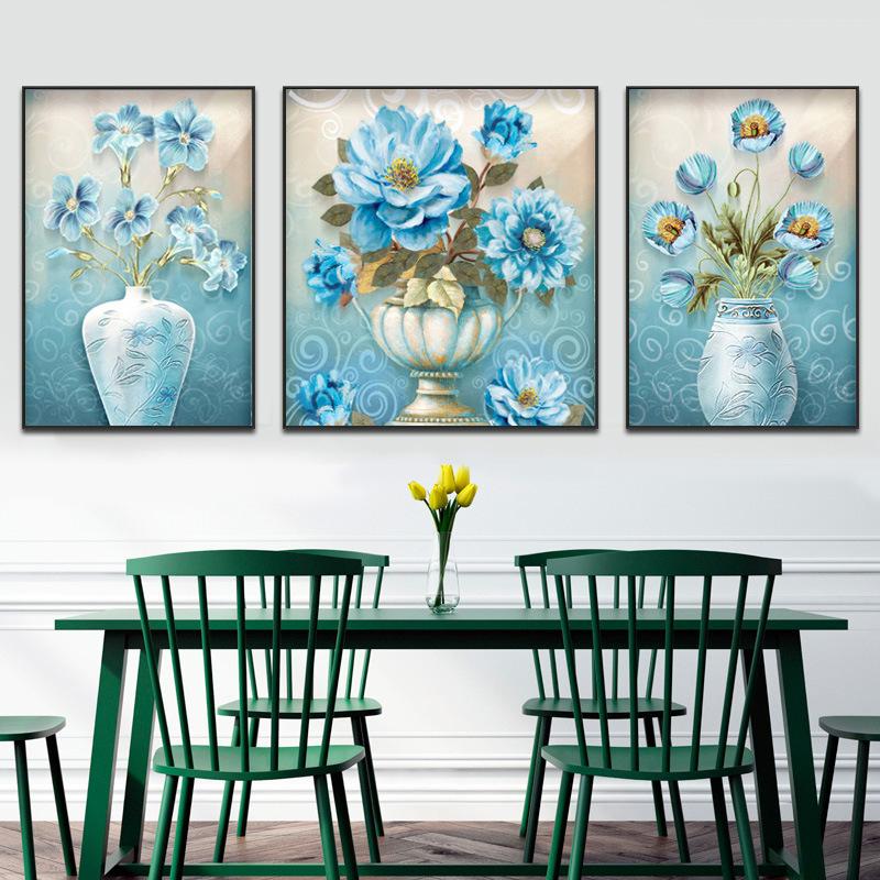 135*50cm(40*50*2+55*50)Blue Fairy-Full Drilled Diamond Painting-No Frame