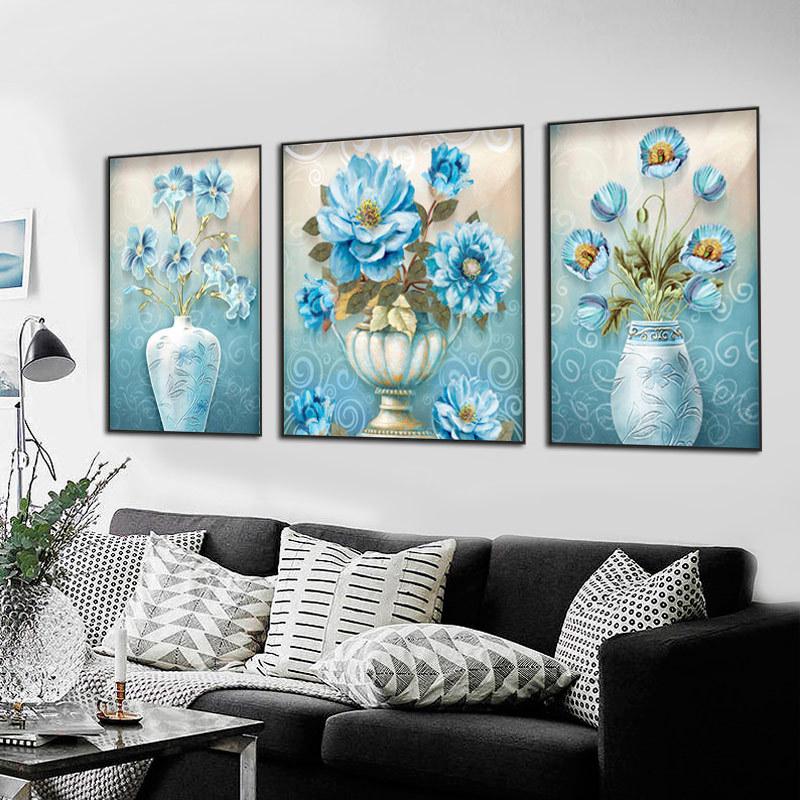 135*50cm(40*50*2+55*50)Blue Fairy-Full Drilled Diamond Painting-No Frame