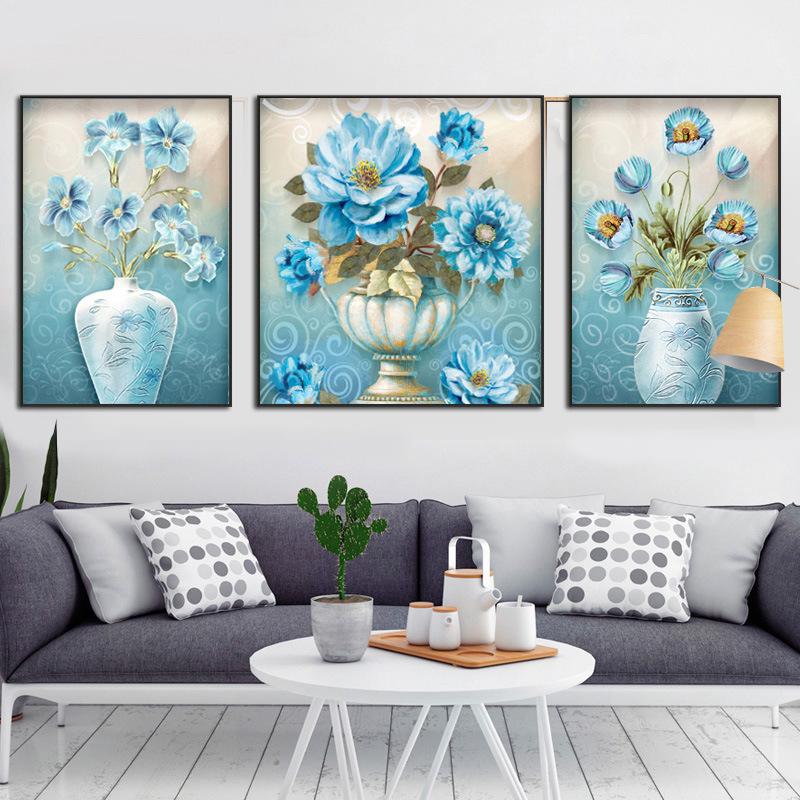 135*50cm(40*50*2+55*50)Blue Fairy-Full Drilled Diamond Painting-No Frame
