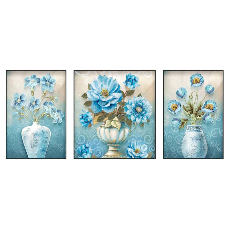135*50cm(40*50*2+55*50)Blue Fairy-Full Drilled Diamond Painting-No Frame