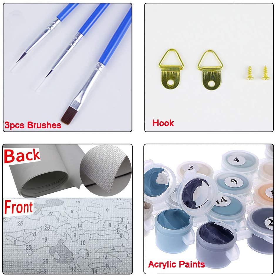 No Framed DIY Oil Painting By Numbers Canvas Wall Art For Living Room Home Decor-Sunflower 40*50CM