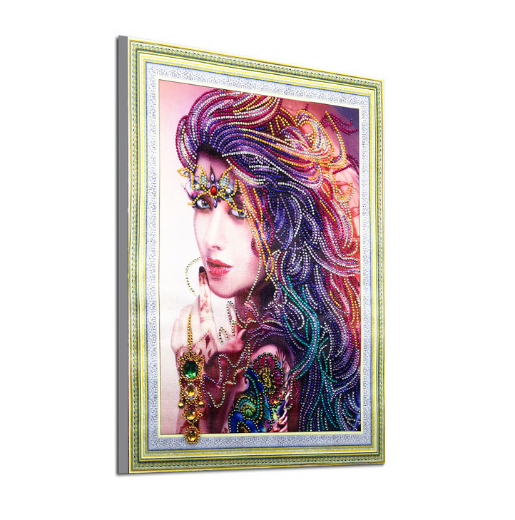 40X50cm Lady 5D Diamond Painting( Special beads) NO FRAME
