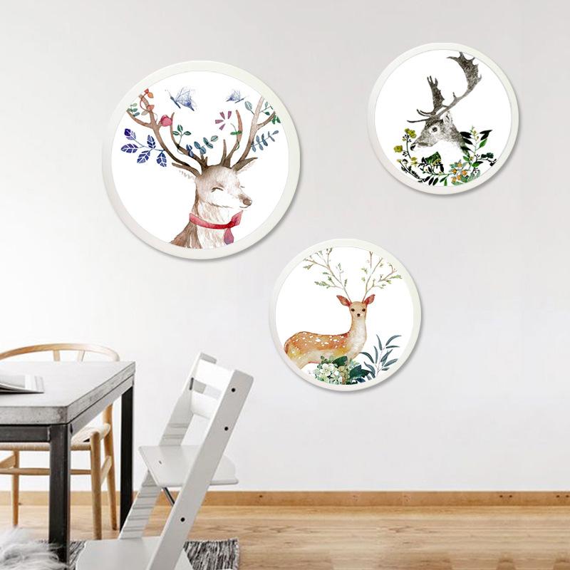 3Pcs Deer 24 Cm Cross Stitch Kits 11Ct Stamped Full Range Of Embroidery Starter Kit For Beginners Pre-Printed Pattern