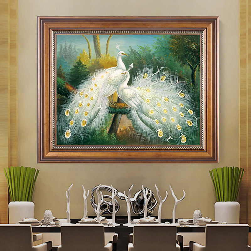70x60CM - Peacock DIY 5D full Diamond Painting no frame