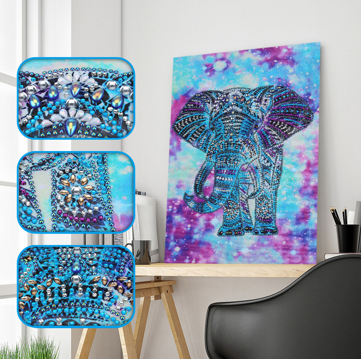 30X40cm Elephant 5D Diamond Painting( Special beads)