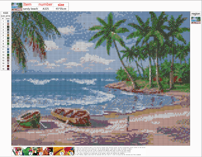 45X35CM-5D Full Diamond Painting DIY Pictures A325