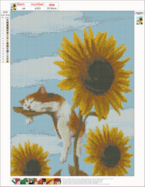 35X45CM-CAT-Home Decoration DIY 5D full Diamond Painting A333