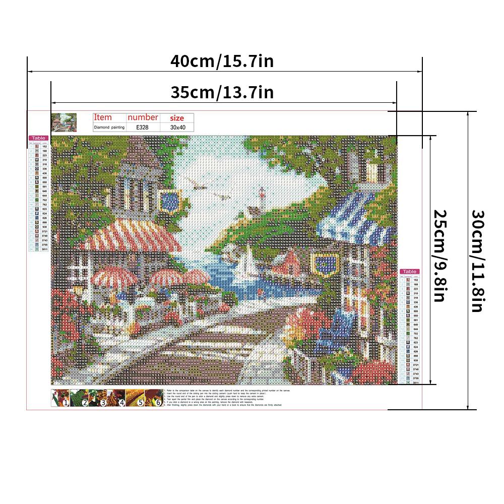 5D Full Diamond Painting DIY Pictures 30X40CM E328 House