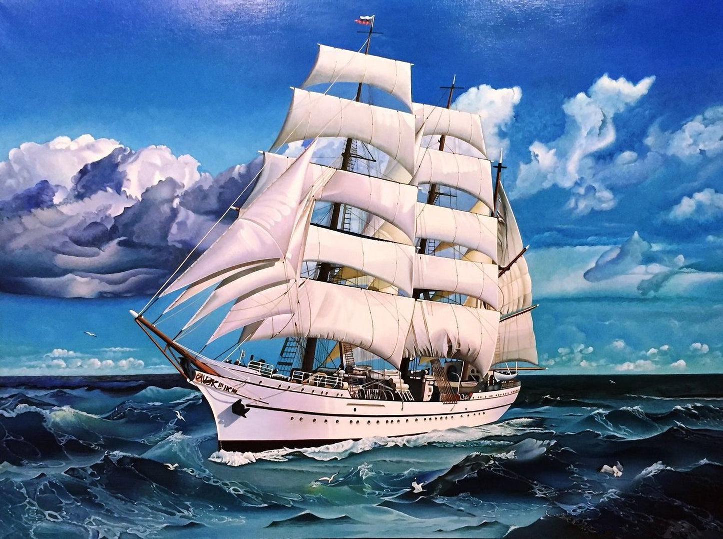 30X40CM sailing boat 5D Full Diamond Painting DIY Pictures E814