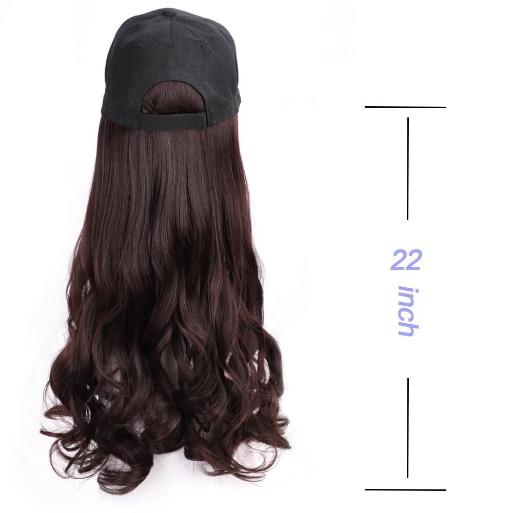 Long Synthetic Baseball Cap Wig