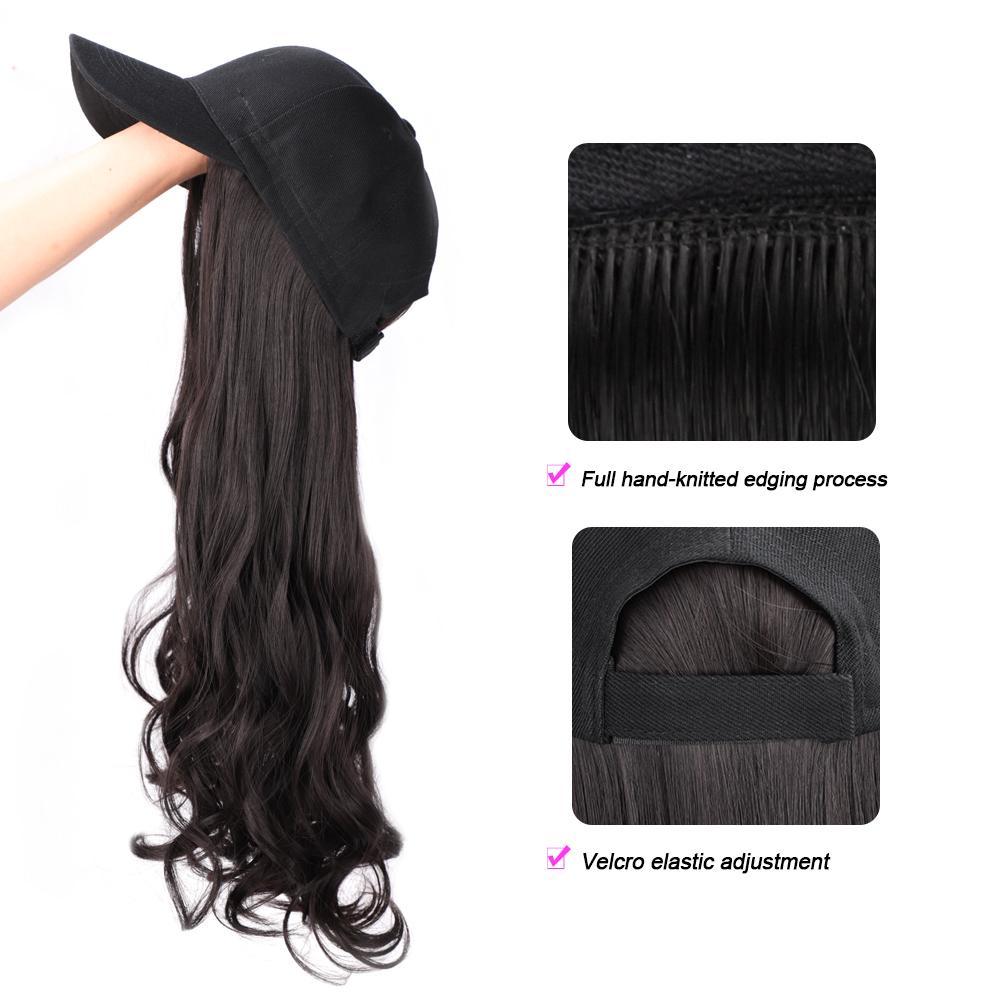 Long Synthetic Baseball Cap Wig