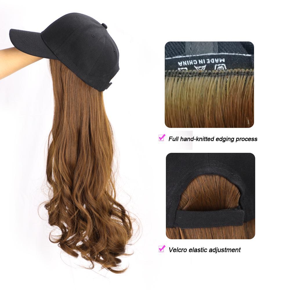 Long Synthetic Baseball Cap Wig