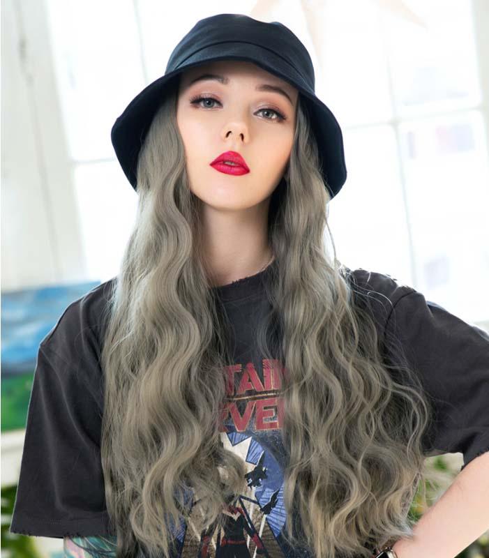 Grey Cosplay Fluffy Synthetic Wave Wig
