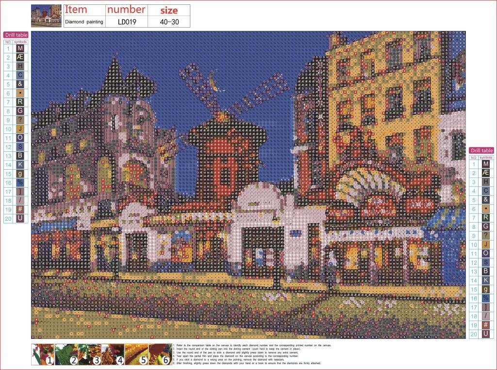 40X30cm-5D Diamond Painting Kits NO FRAME LD019