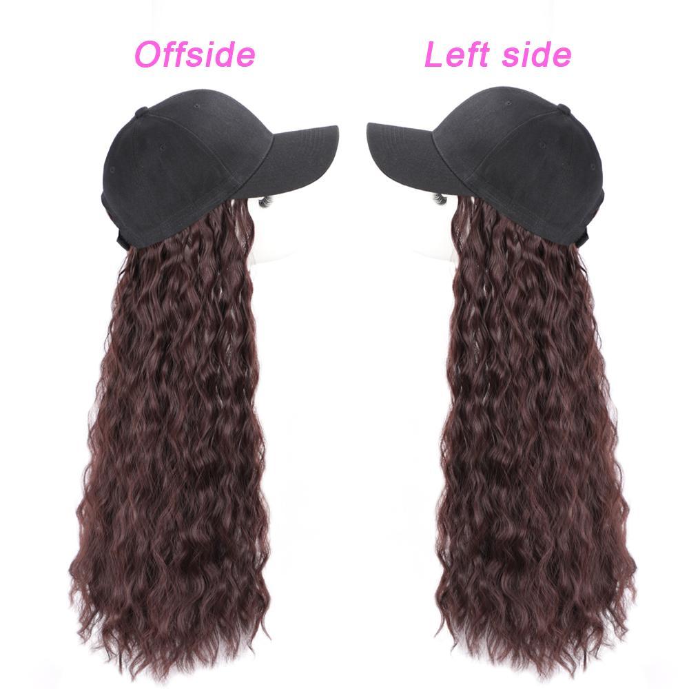 Long Synthetic Baseball Cap Wig