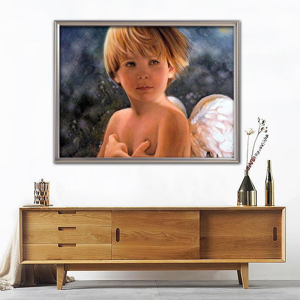 40x30cm Angel boy 5d diy diamond painting full drill NO FRAME
