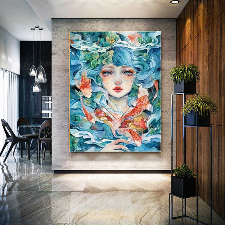 63x83cm Flower Feast Girl Cross Stitch Kits 11CT Stamped Need 4 Stands Full Range of Embroidery Starter Kit for Beginners Pre-Printed Pattern