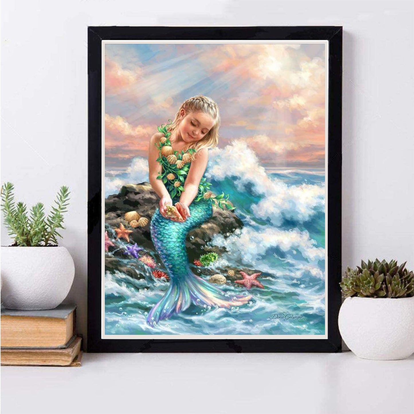 30x40cm Mermaid princess 5d diy diamond painting full drill NO FRAME