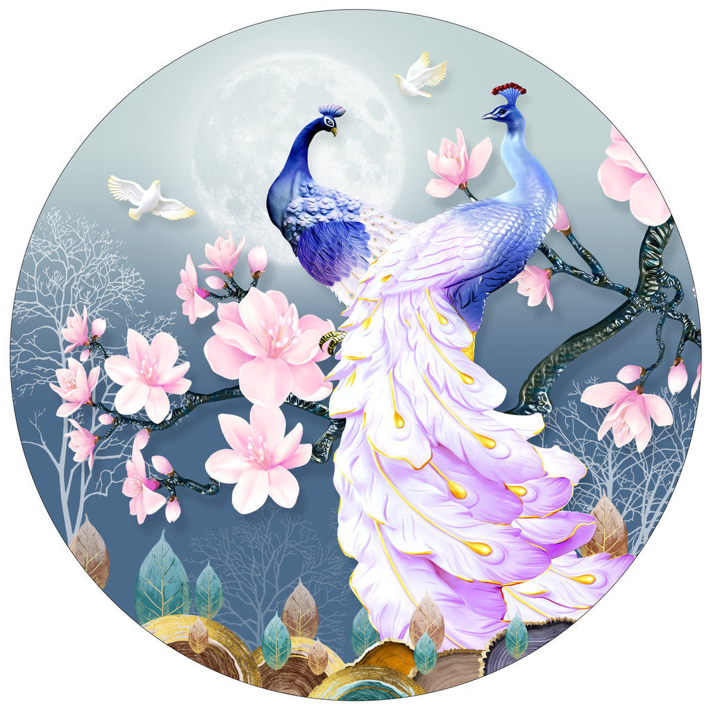 60x60CM - Peacock DIY 5D full Diamond Painting no frame