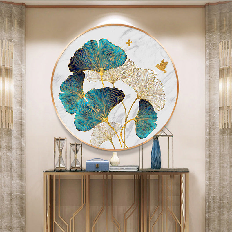 60x60cm round ginkgo leaves 5d diy diamond painting full drill NO FRAME