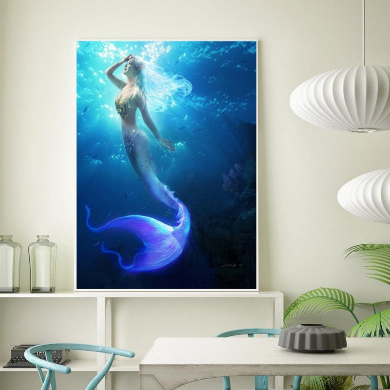 60X80CM - Mermaid DIY 5D Full Diamond Painting NO Frame