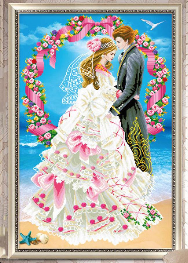 60X80CM Wedding couple 5D Full Diamond no frame