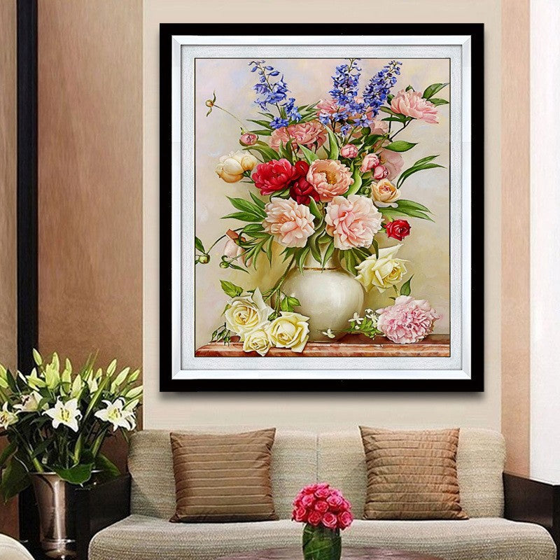 50X70CM - Flower DIY 5D Full Diamond Painting NO Frame