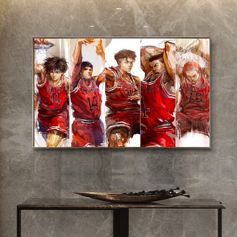 40X60cm Slum Dunk 3 strands 11CT Stamped Cross Stitch Full Range of Embroidery Starter Kit for Beginners Pre-Printed Pattern