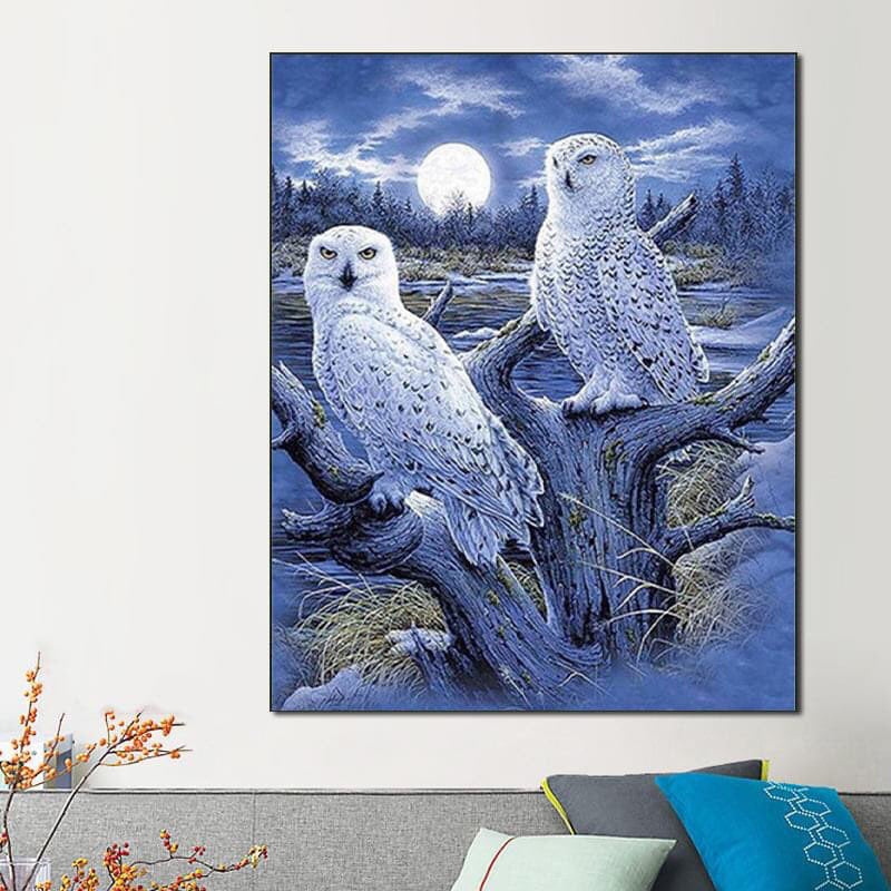 50X70CM - Owl DIY 5D Full Diamond Painting NO Frame