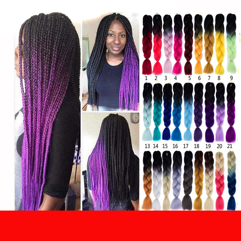 (each color 3pcs) braids African dirty braids wig