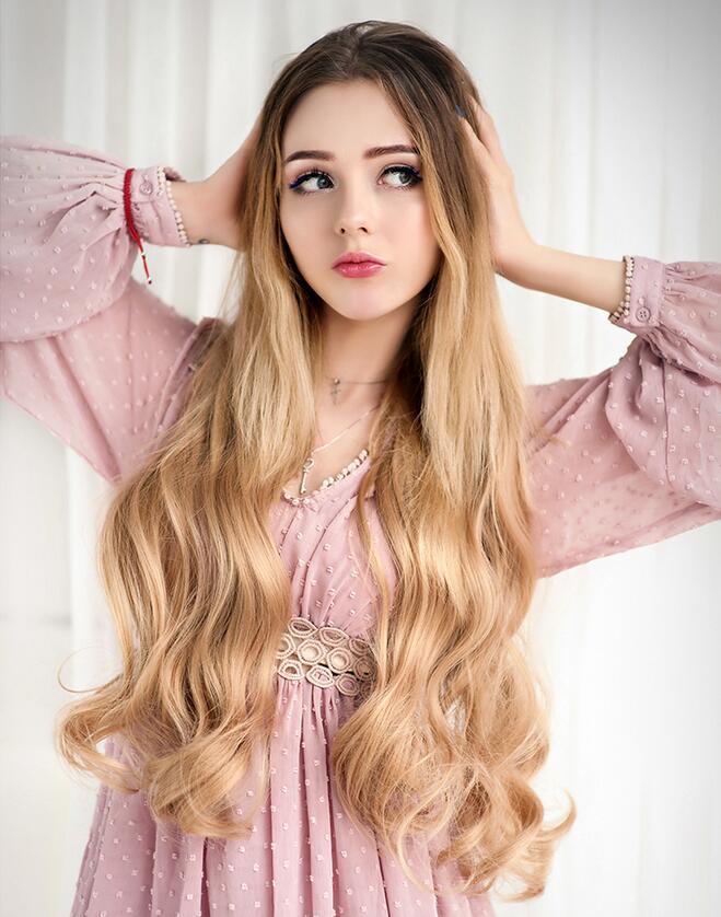 Synthetic Wavy Wigs 65cm