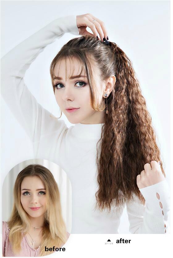 Clip Fake Ponytail Wig Piece 45cm