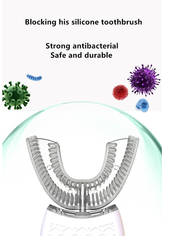 Automatic Sonic Electric Toothbrush U Shape USB Charging Oral Electric Toothbrush Teeth Whitening Blue Light