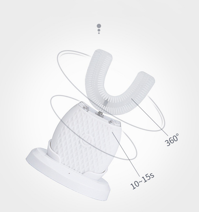 Automatic Sonic Electric Toothbrush U Shape USB Charging Oral Electric Toothbrush Teeth Whitening Blue Light