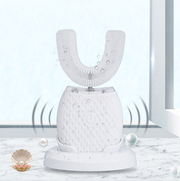 Automatic Sonic Electric Toothbrush U Shape USB Charging Oral Electric Toothbrush Teeth Whitening Blue Light