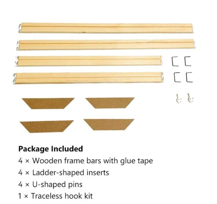 ❤Not Sold Separately❤ Natural Wood Frame For Oil Painting DIY Picture Wall Canvas Frames Wall Art Canvas