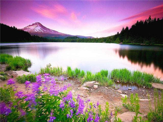 60x45CM Landscape Full Diamond Painting NO Frame Round diamond 01