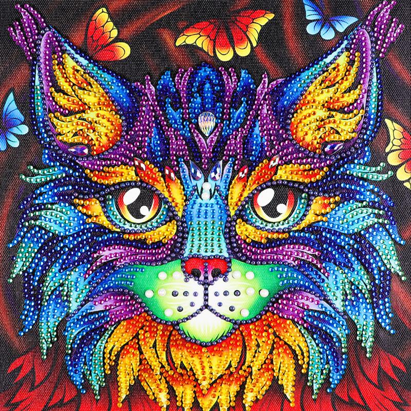 30X40cm cat 5D Diamond Painting( Special beads)