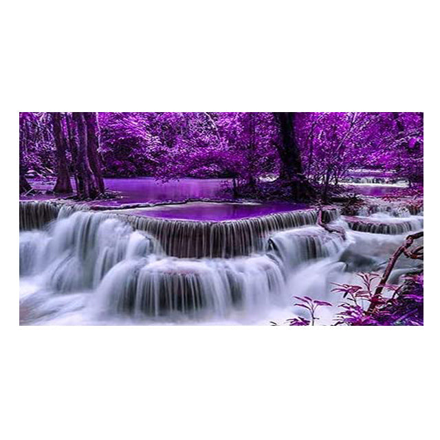 120x50cm purple waterful 5d diy diamond painting full drill NO FRAME
