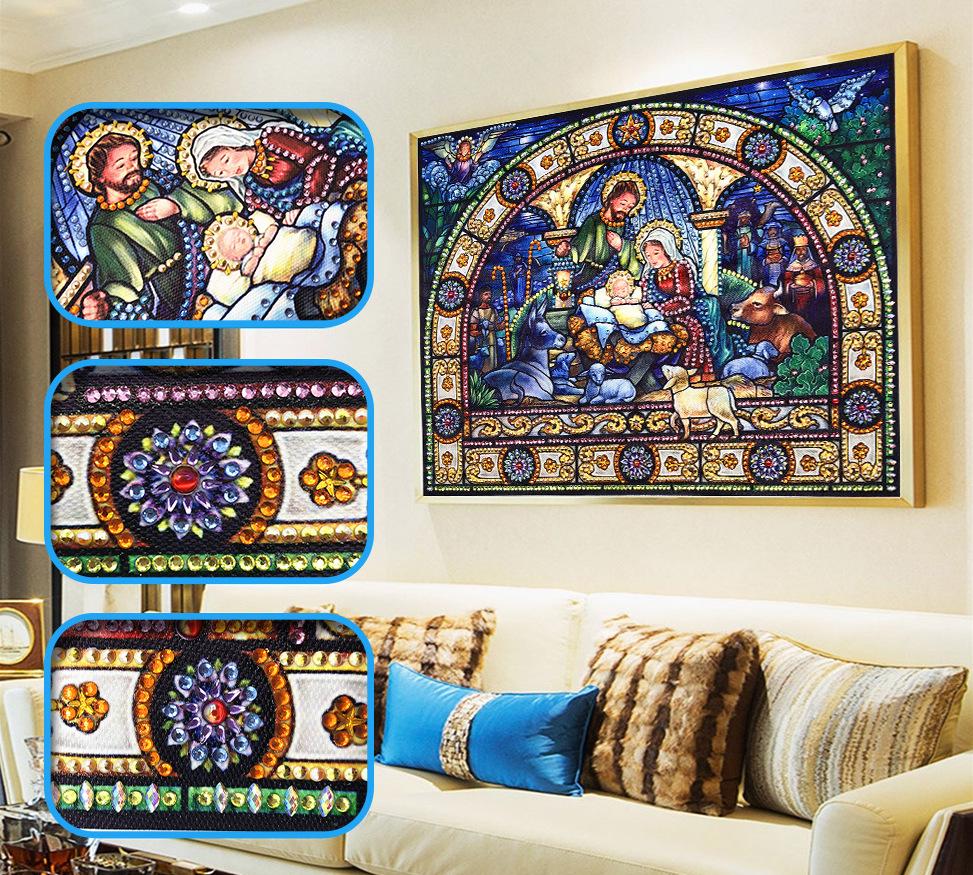 30X40cm Holly Mary jesus 5D Diamond Painting( Special beads)