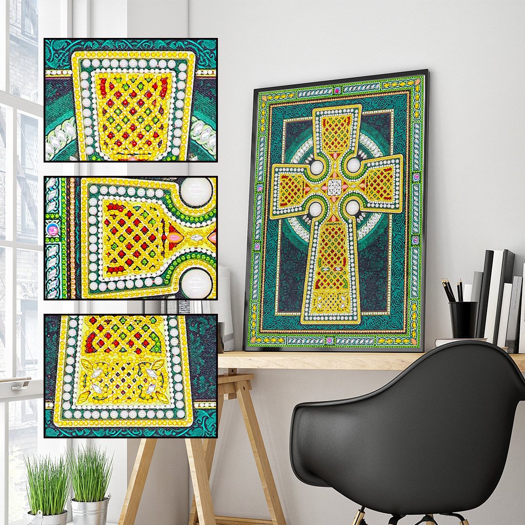 30X40cm CROSS 5D Diamond Painting( Special beads)