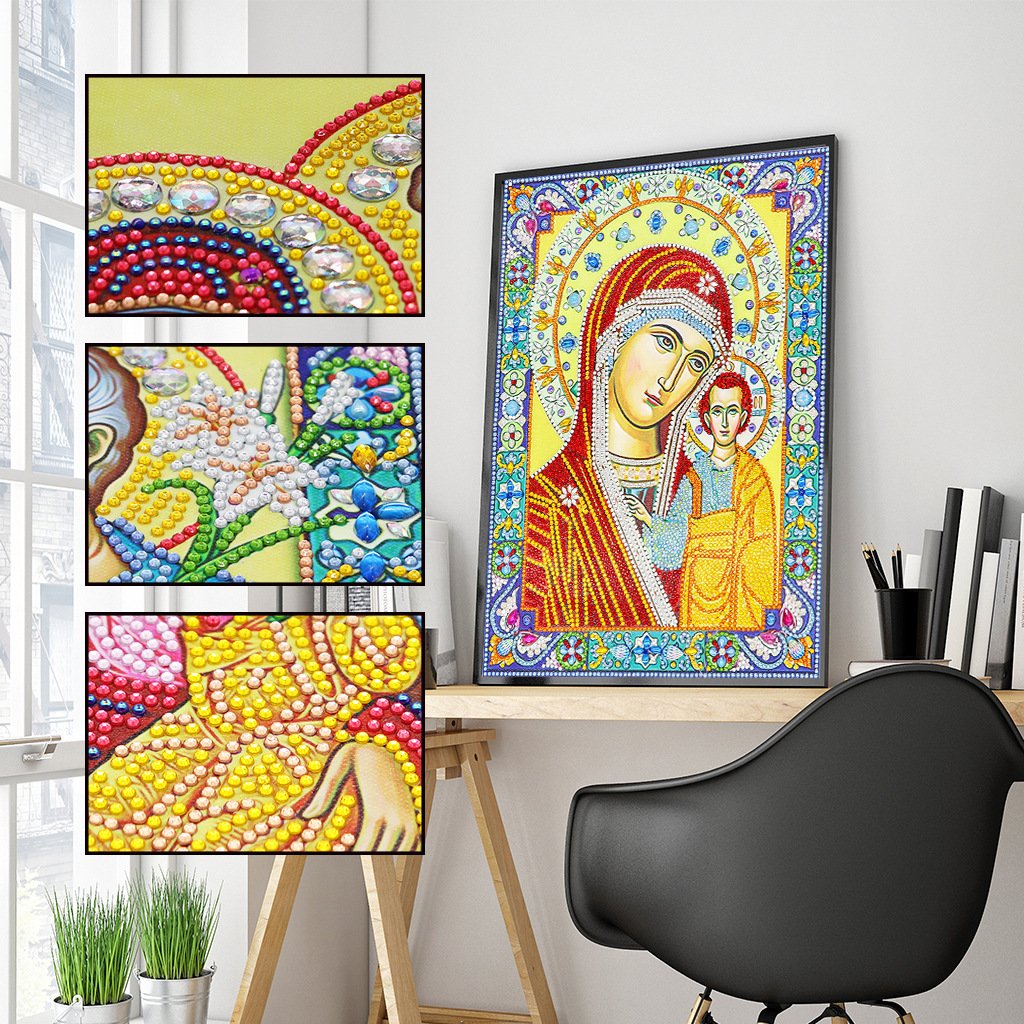 30X40cm Mary&Jesus 5D Diamond Painting( Special beads)